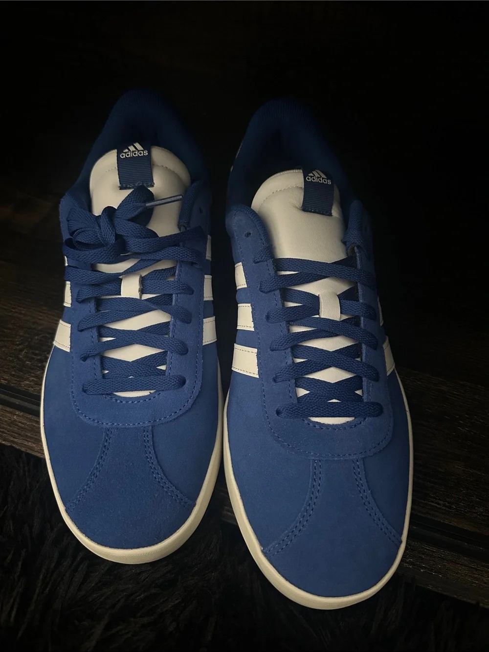 adidas Blue and White Low-Top Men's Sneakers